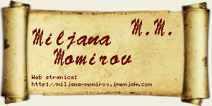 Miljana Momirov vizit kartica